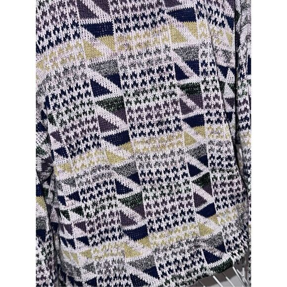 Vintage RARE Y2K Mens Italian Pronto Uomo Retro MADE IN ITLAY Sweater geometric - Picture 7 of 10